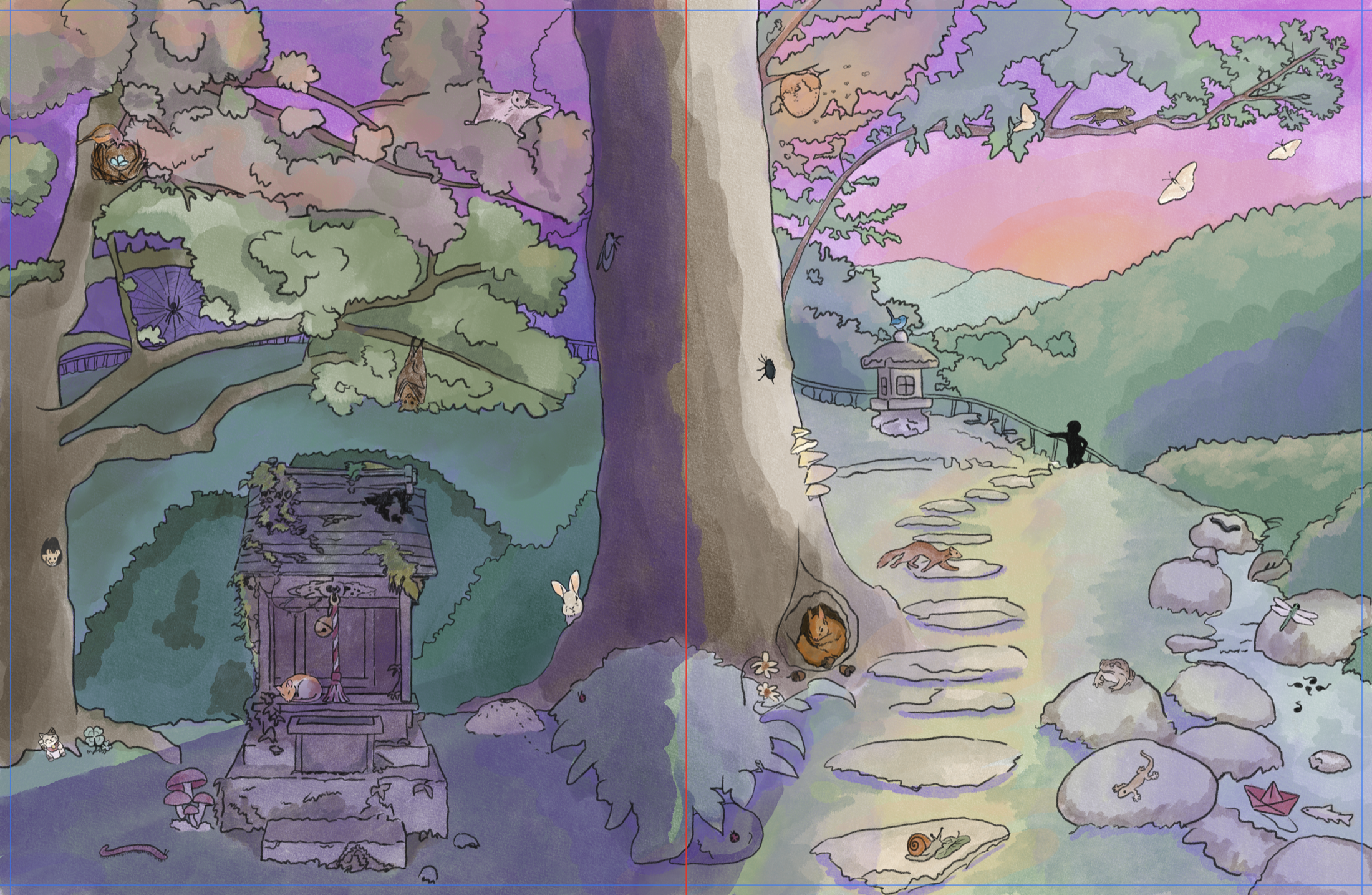 Sample spread from The Keeper of Little Things